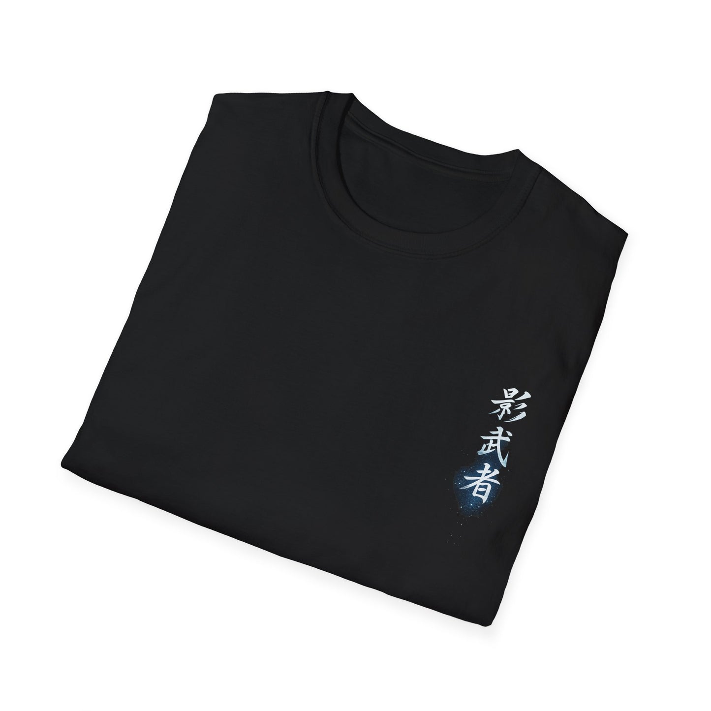 Samurai Spirit Tee — Blue Ink Koi & Kanji Graphic T-Shirt