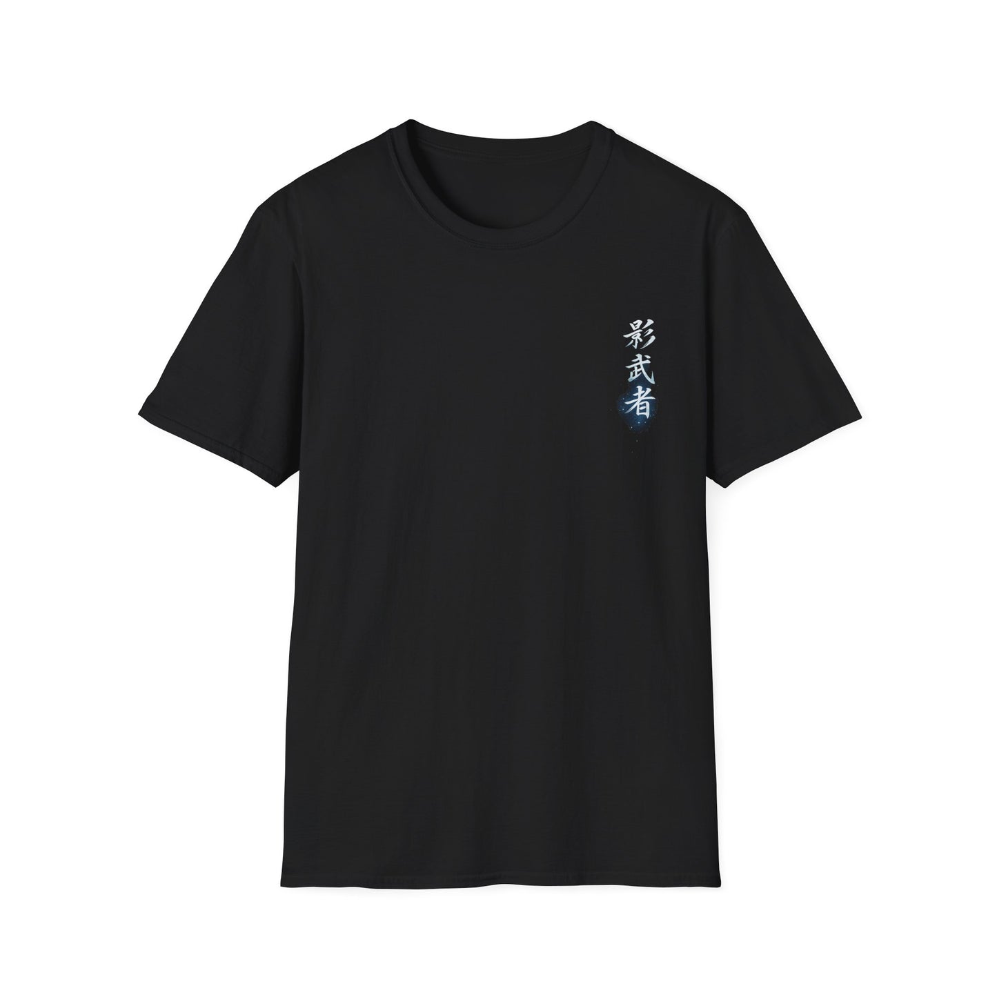 Samurai Spirit Tee — Blue Ink Koi & Kanji Graphic T-Shirt